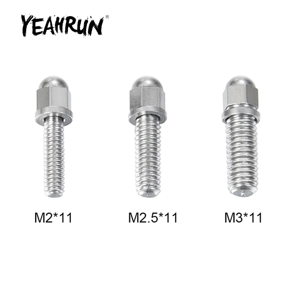 

YEAHRUN 10 шт. металлический сплав M2/M2.5/M3 шестигранные винты с шариковой головкой для 1/10 RC Гусеничный автомобиль грузовик модель обновленные аксессуары Запчасти