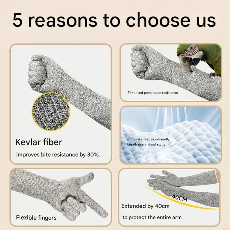 Soft Loofah Glove For Bird Admirers Avoids Harm for Parrots Shielding Anti-Scratch for Bird Training