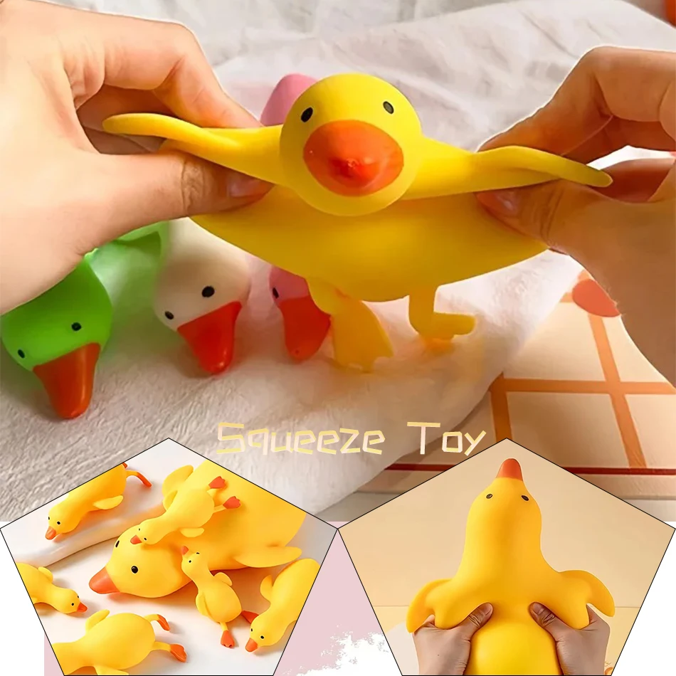 Squishy Antistress Duck Fidgets Toys Cute Goose Animals Vent Toys for Kids Adults Decompression Stretch Toys Friends Best Gift