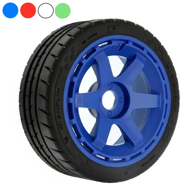4pcs 110mm 1/7 1/8 RC Rally Off-Road Buggy Tires Wheel 17mm Hex for 1/7 KM Rally WRC Citron C3 MJX Hyper Go 7303 7304 FS Racing