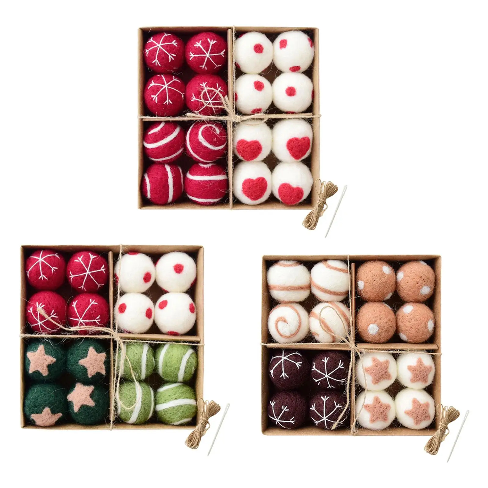 16 stks/doos 3 cm Kerst Bal Ornamenten Kerstboom Opknoping Hanger Kerst Decoraties voor Huis 2025 Navidad Nieuwe Jaar decors