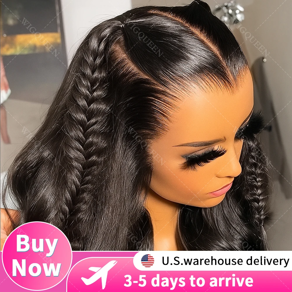 

Ultra-fitted Bone Straight 360 Transparent Lace Front Human Hair Glueless Wig With Drawstring Upgrade Real HD Lace Frontal Wigs