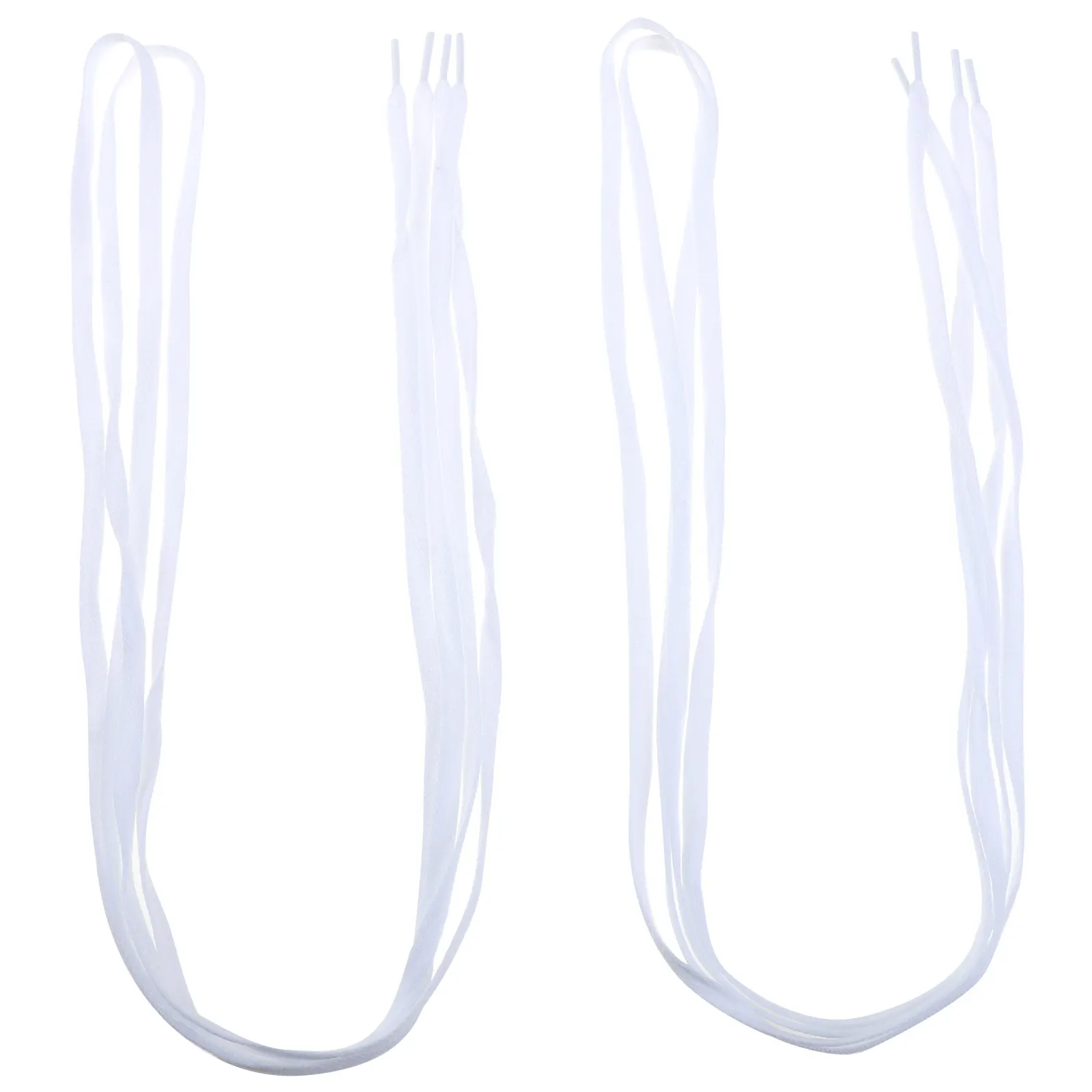 

2Pairs Shoe Lace White Flat Casual Canvas Shoes Shoelace Practical Durable Accessories Shoelace for Sports Shoe