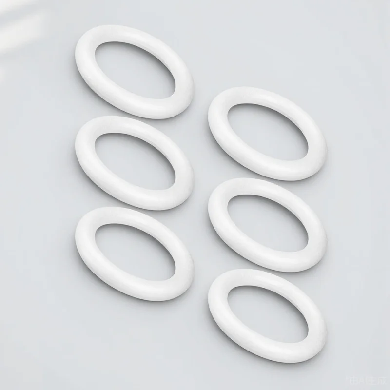 

6Pcs Foam Circle Christmas Hanging Decorations DIY Unpainted Craft Rings Blank Foam Circles Party Decoration Supplies