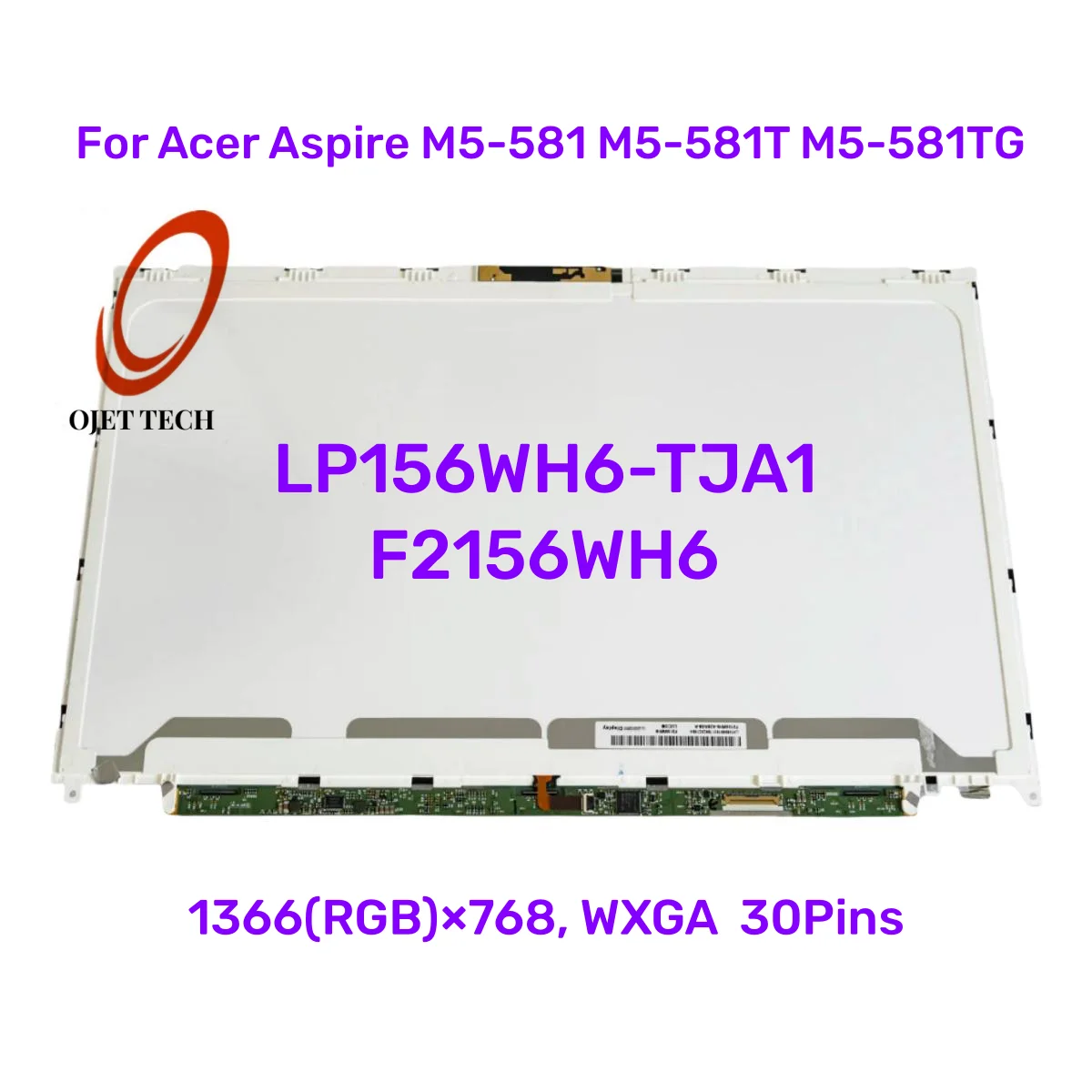 

For Acer Aspire M5-581 M5-581T M5-581TG M5 581 581T 581TG LCD screen Display matrix LP156WH6-TJA1 LP156WH6 F2156WH6 1366*768