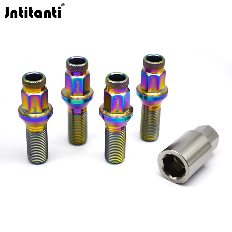 

Болт колесный Jntitanti M14*1.5*28-45мм с коническим седлом и накаткой, титановый Gr.5, для тюнинга гоночных автомобилей VW AUDI