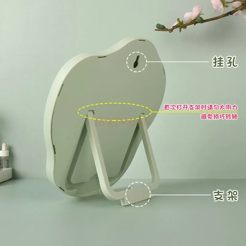 ミラー、化粧鏡、折りたたみデスクトップ、寮の壁掛け漫画、かわいいデスクトップ、小さな化粧鏡、ポータブル