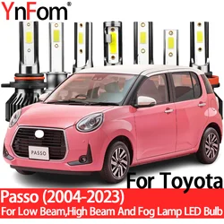 YnFom For Toyota Passo 2004-2023 Special LED Headlight Bulbs Kit For Low Beam,High Beam,Fog Lamp,Car Accessories