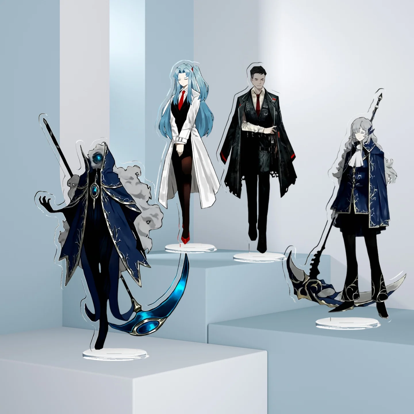 LLavero de Anime de Biblioteca de Ruina de pie Lobotomy Corporation, llavero para hombre y mujer, figura estampada, llavero acrílico, colgante, regalo