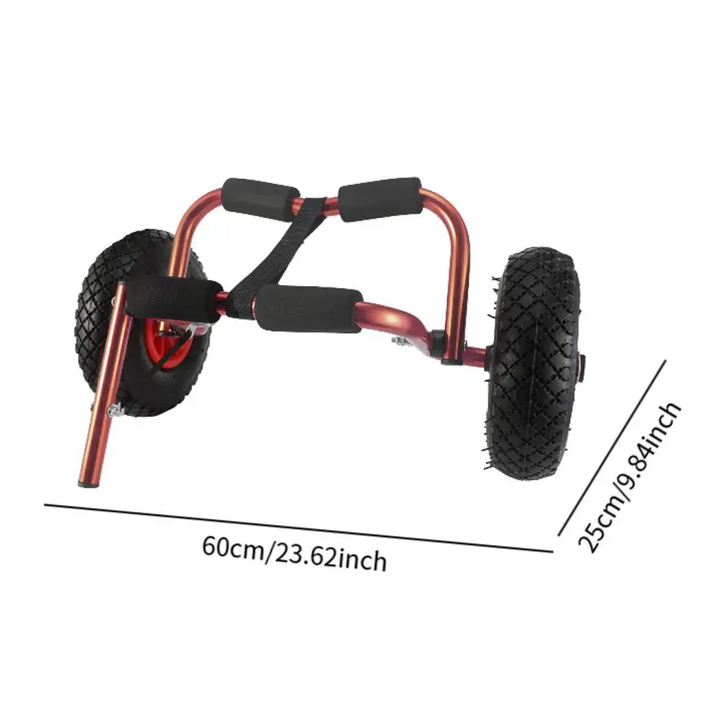 عربة كاياك قابلة للطي عجلة صلبة عالمية شديدة التحمل من سبائك الألومنيوم محمولة قابلة للتعديل تحمل مقطورة قوارب الكاياك القوية #6