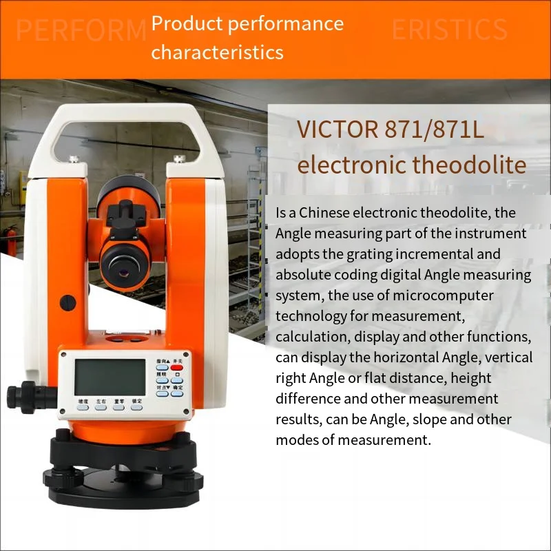 Laser Electronic Theodolite 871/871L Electronic Theodolite Dual Iaser Ievel Surveying Instrument Multifunctional Theodolite 278