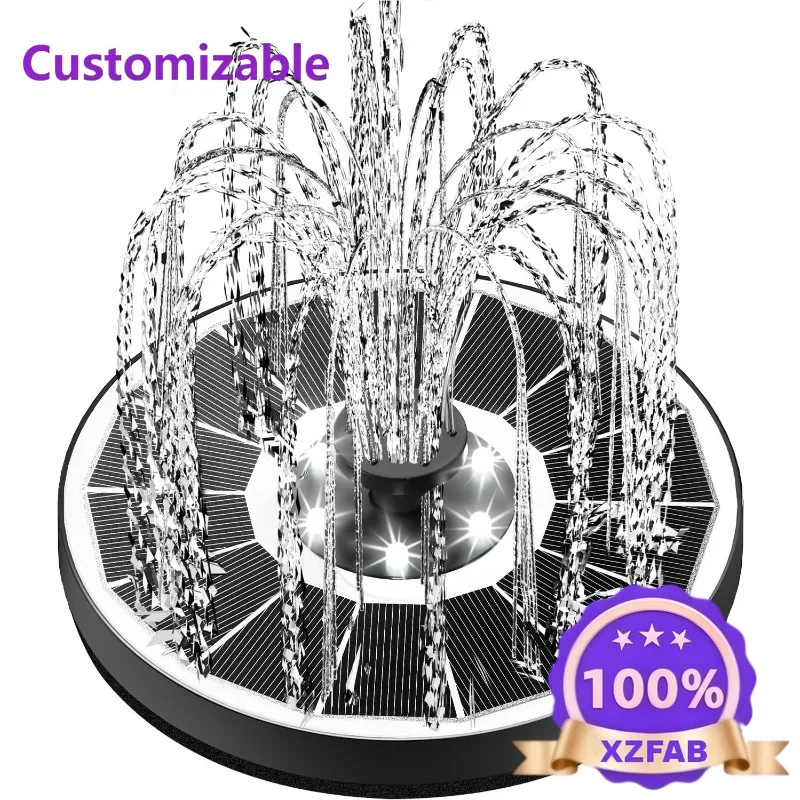 Factory Direct 2026 Solar Powered Floating Fountain With Colorful LED Lights For Bird Bath Garden Pool And Outdoor Water Feature