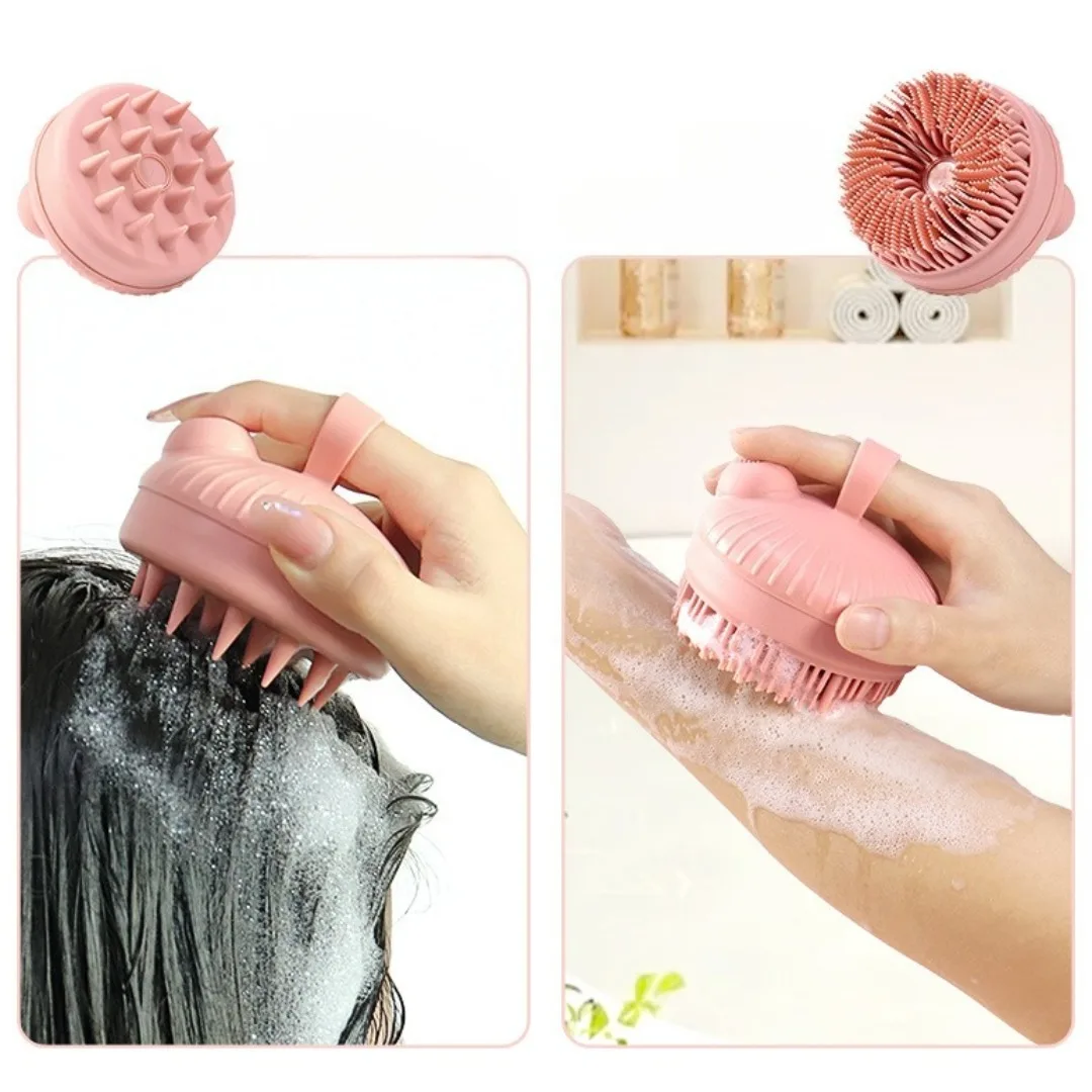 

Гибкая силиконовая щетка для массажа кожи головы для глубокого очищения и расслабляющего ухода за головой помогает уменьшить перхоти и успокаивает кожу