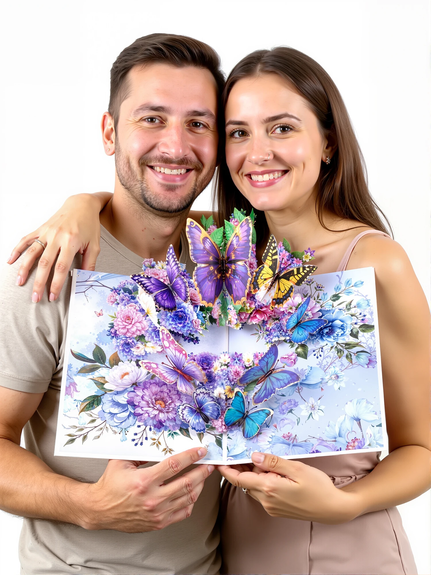 Pop-up-Karte mit 3D-Schmetterlingen | Handgefertigtes Papercut-Geschenk für Muttertag, Lehrer, Valentinstag – alle Gelegenheiten – Detail 1