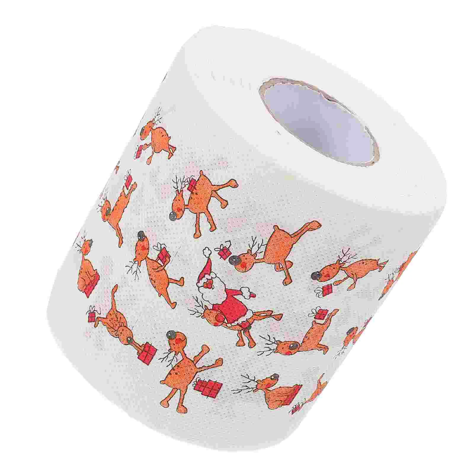 Świąteczny papier toaletowy Xmas Print Tissue Artykuły gospodarstwa domowego Dekoracje łazienkowe Ręcznik do