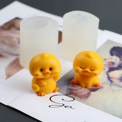 DIY Duck Candle Silicone Molds 3D Pet Duck Plaster Resin Crafts Cement Soap Mold Handmade Animal Chocolate Ice Cube Making Tools