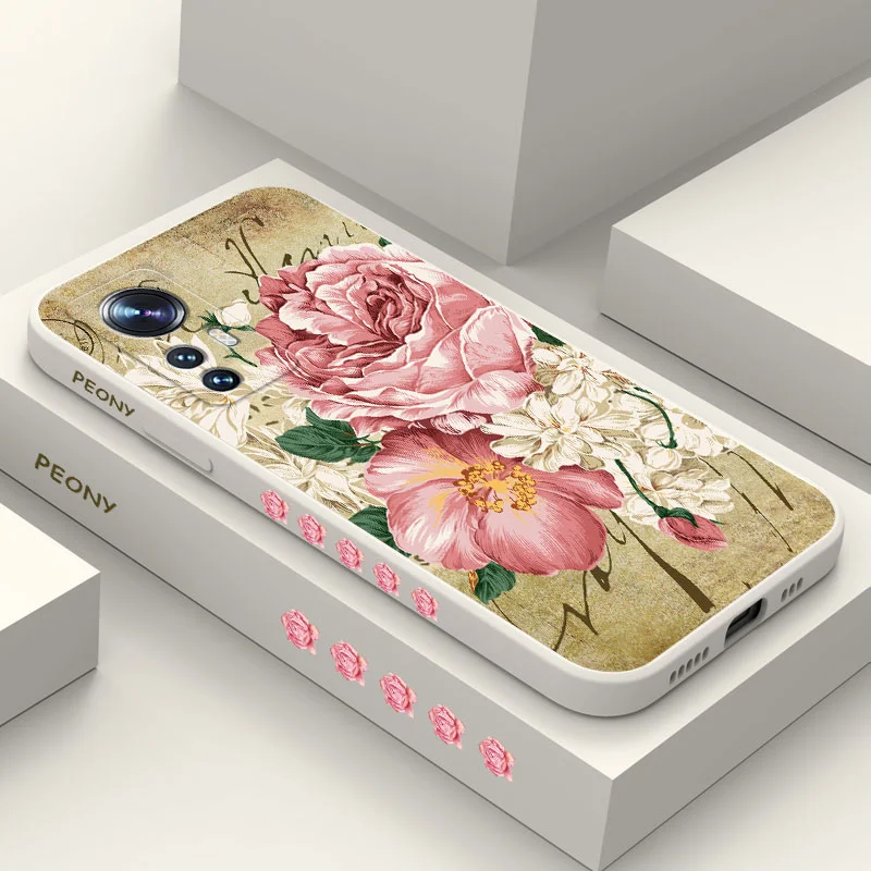 

Big Peony Phone Case For Xiaomi Mi 15 14 13 13T 12 11 Ultra 10 11T 10T Pro Lite Poco F5 F4 X4 M4 F3 X3 Pro 4G 5G GT Cover