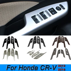 내부 팔걸이 도어 윈도우 유리 리프트 스위치 버튼 패널 커버, 혼다 CR-V CRV 2012 2013 2014 2015 2016 자동차 액세서리