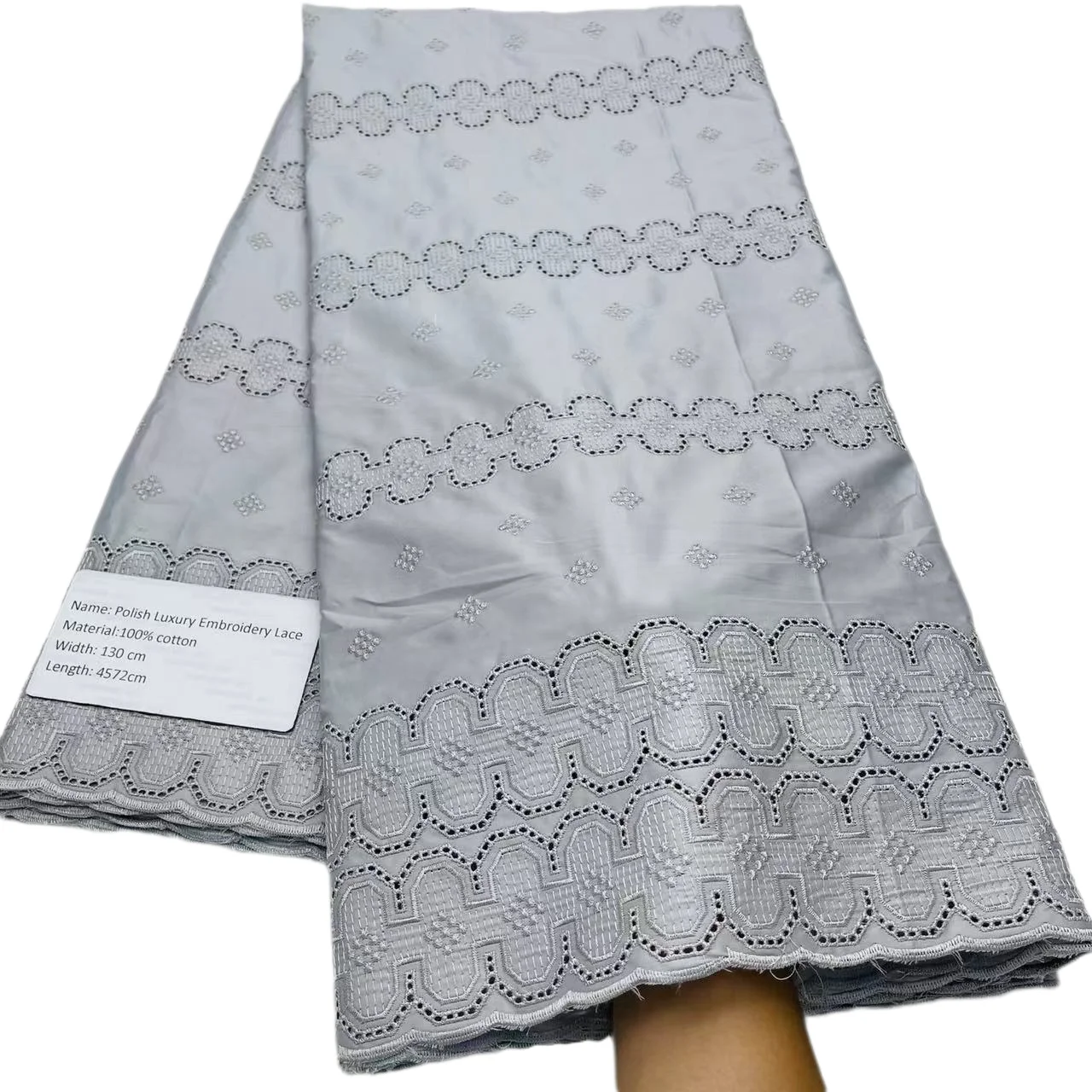 

Polish luxury Lace For Men Atiku Fabric Swiss Voile Lace in Switzerland African Lace Materials High Quality For Women Dresses SS