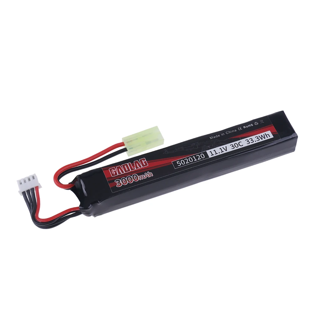 แบตเตอรี่ Lipo 11.1V สำหรับปืนฉีดน้ำปืนอัดลม11.1V 3S 3000mAh แบตเตอรี่5020120 30C สำหรับปืนอัดลมปืนลมของเล่นไฟฟ้าอะไหล่ปืน