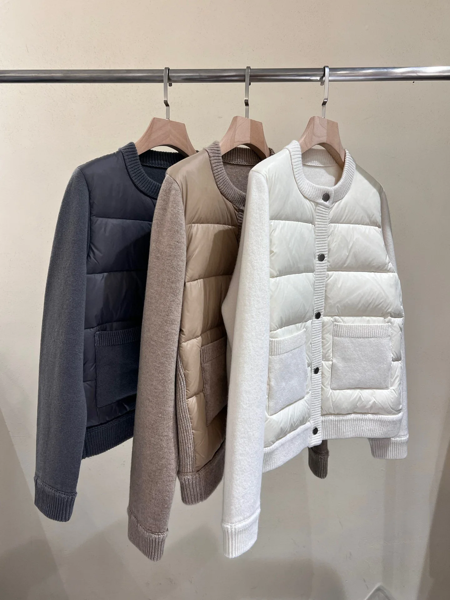 

2024 collection goose down cashmere cardigan