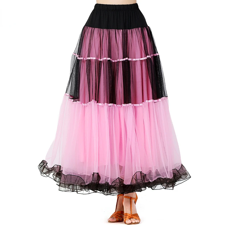 Moden Dance Grote Rok Ballroom Dance Gaas Grote Rok Square Dance Performance Rok Lang