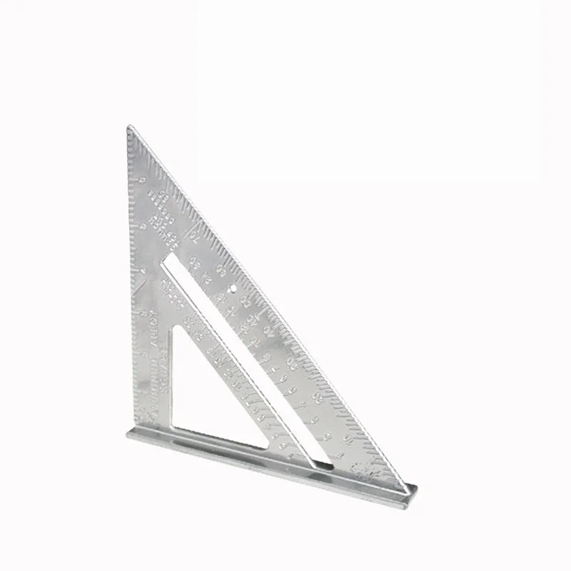 Dreieck Lineal 7 Zoll Messwerkzeug Aluminiumlegierung Zimmermannswerkzeuge Zoll metrisches Winkellineal Geschwindigkeit Quadrat Holzbearbeitungswerkzeuge
