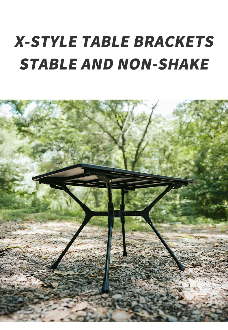 Naturehike Leichter Klapptisch aus Aluminiumlegierung, Outdoor-Picknicktisch, tragbarer BBQ-Grilltisch, Camping-Rucksackreisetische – Detail 6