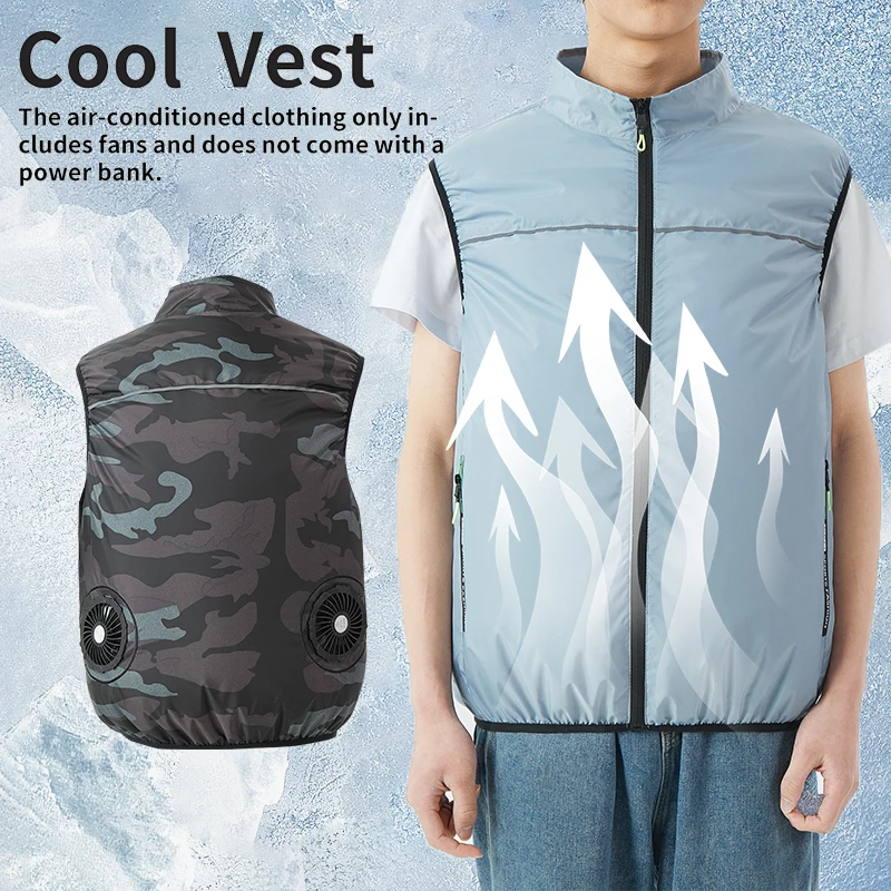 

Unisex Summer Air-Conditioned Vest with Fan for Casual Fishing, Outdoor Hiking, and Cooling in Hot Weather
