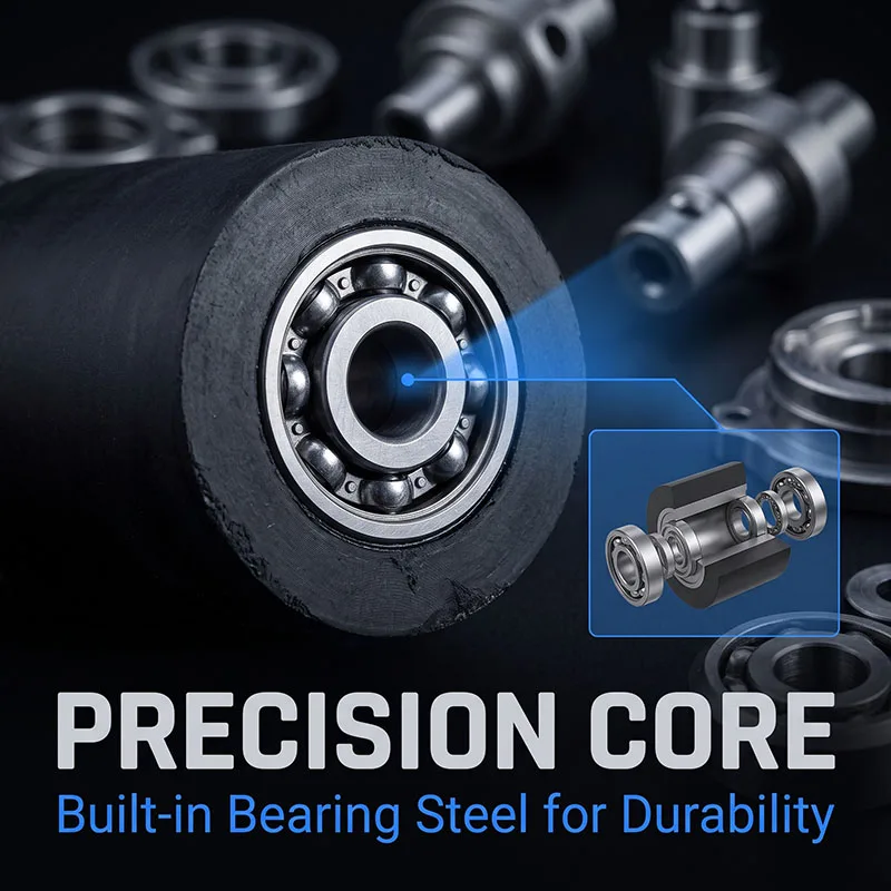 1pc 6x30x35 Black PU Polyurethane Bearing Roller With Two Bearing PUT62630-35 Mute Flat Guide Wheel 6*35*30 Rubber Pulleys 30mm