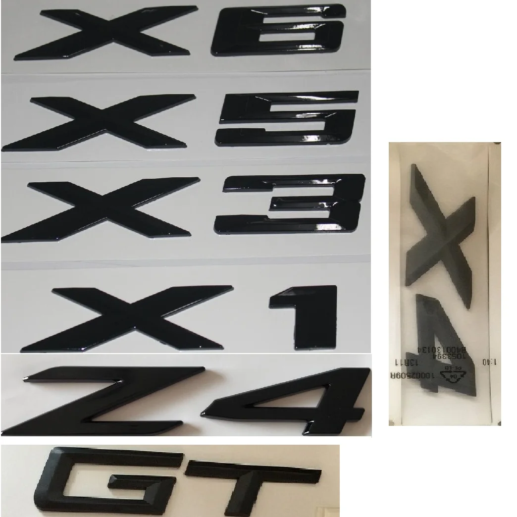 

Brilliant Shiny Gloss Black Plastic ABS Number Letters Words Car Trunk Badges Emblems for BMW X1 X2 X3 X4 X5 X6 X7 Z4 GT