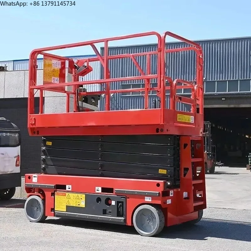 Electric Hydraulic Scissor Lift, Self-Propelled Mobile Scaffold Platform for Aerial Operations