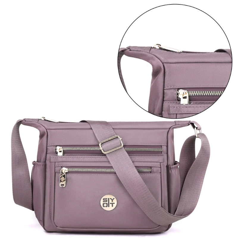 Functional Women Crossbody Bag Water Resistants Shoulder Purse Bucket Bag Gift E74B