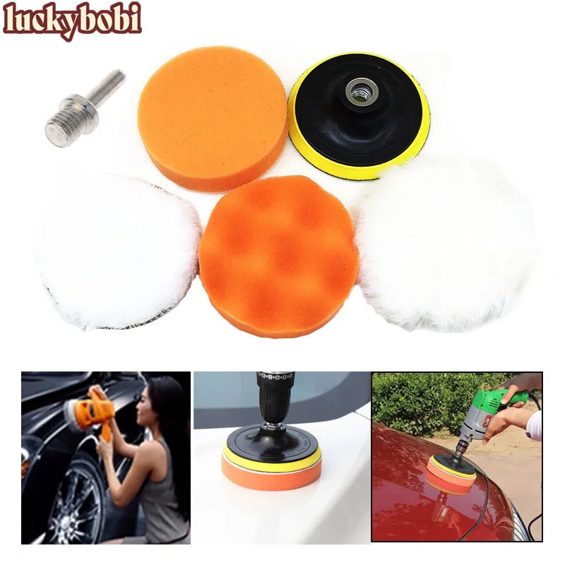 

Universal Car Polish Pad 3/4/5/6/7inch For M10/M14 Soft Wool Machine Waxing Polisher Car Body Polishing Cleaning Accessories