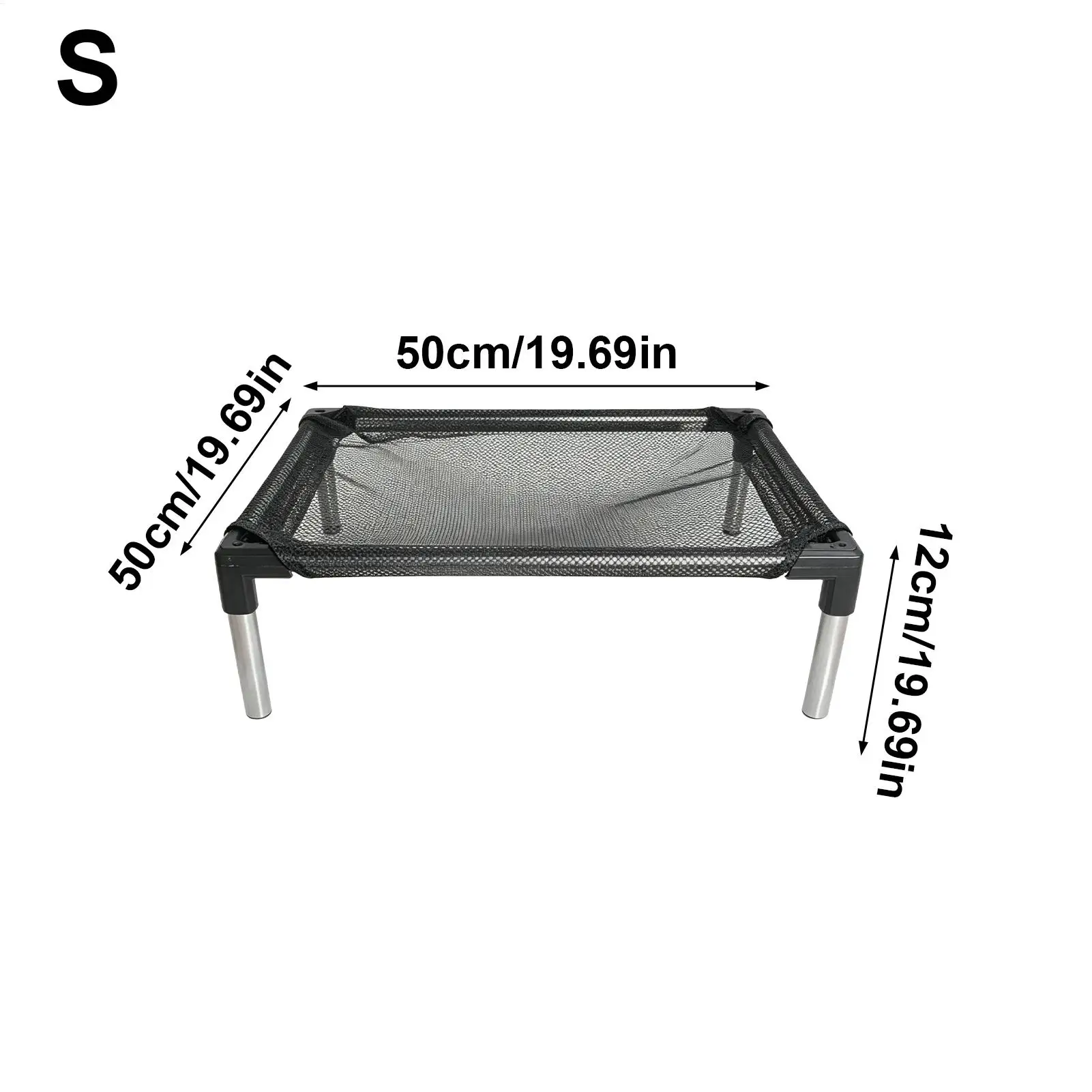 Elevated Dog Bed Breathable Mesh Washable Portable Cot Heavy Duty Raised Outdoor Dog Bed for Camping Travel Car Patio Yard view 6