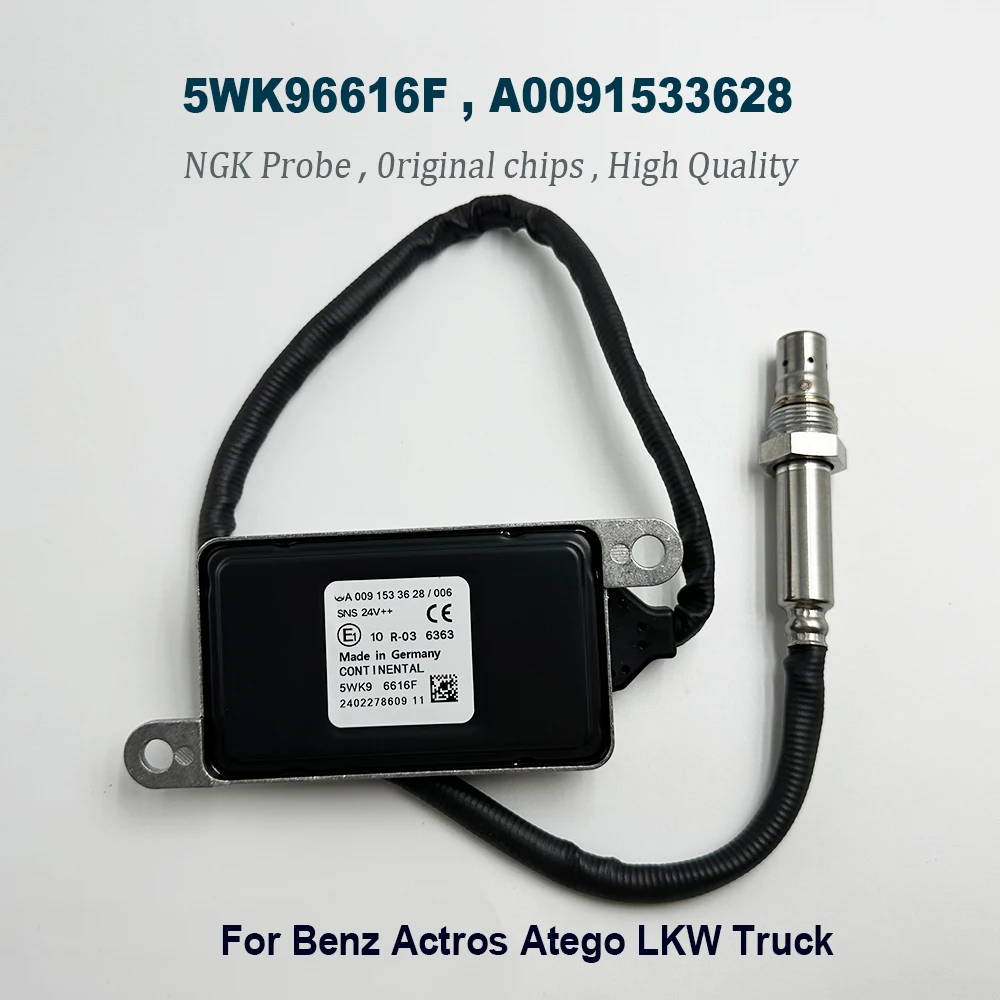 

5WK96616F A0091533628 High Quality Chip For NGK Probe A0091533006 Nitrogen Nox Oxygen Sensor For Benzz Actros Truck 5WK96616D