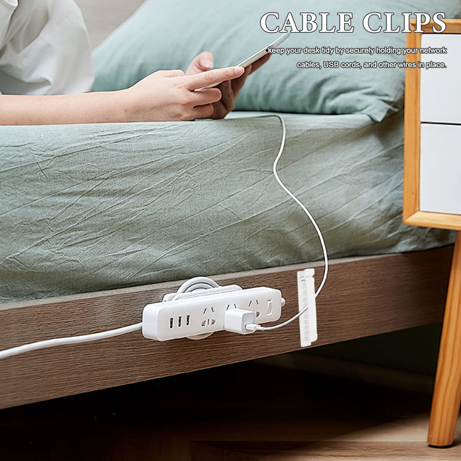 

10pcs Self-Adhesive Clips Mount Strong Hold Wall Clips Straps Home Office Holder Under Cord Anchors For Desk Wall Holder Cable