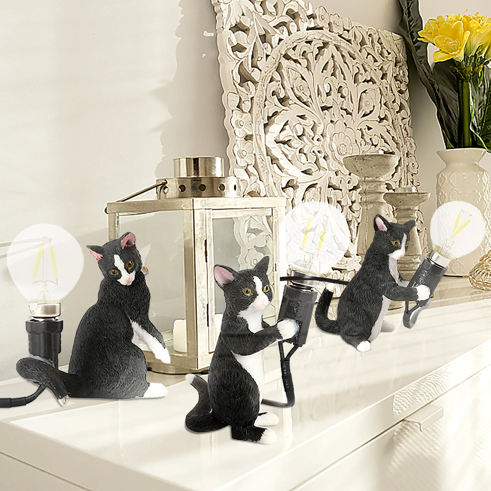 

Modern LED Table Lights Resin Animal Rat Cat Squirrel LED Night Lights Mouse Table Lamps Home Decor Desk Lamp Lighting Fixtures