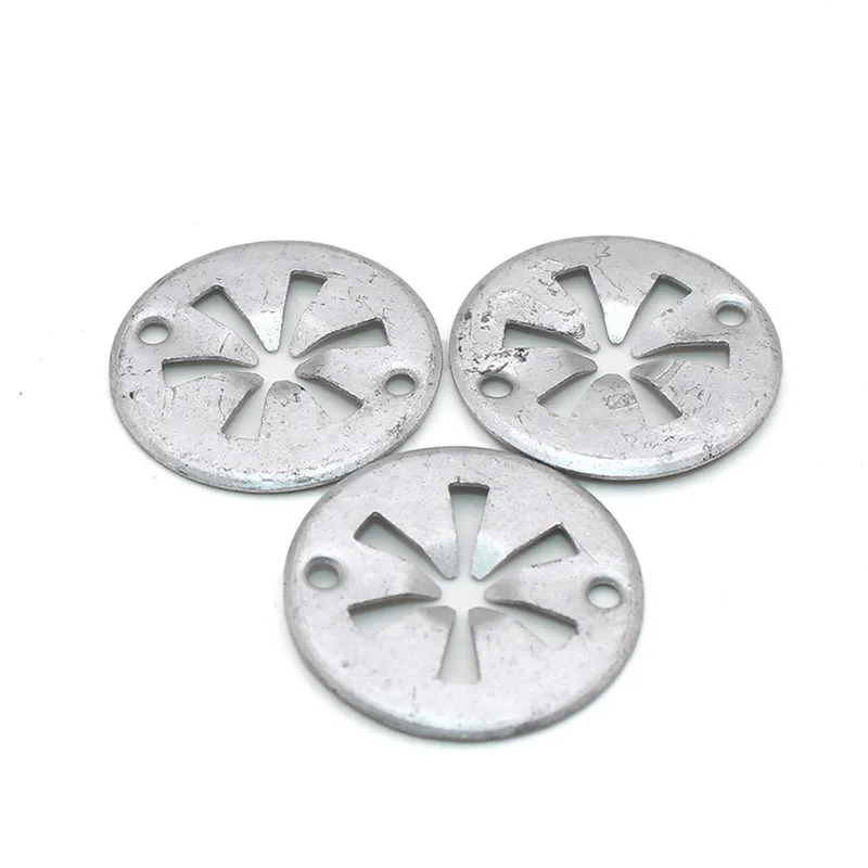 50Pcs For Volkswagen Undertray Heat Shield Exhaust Fixing Clip Metal Spring Washer Heat Insulation Iron Pad Interior Accessories