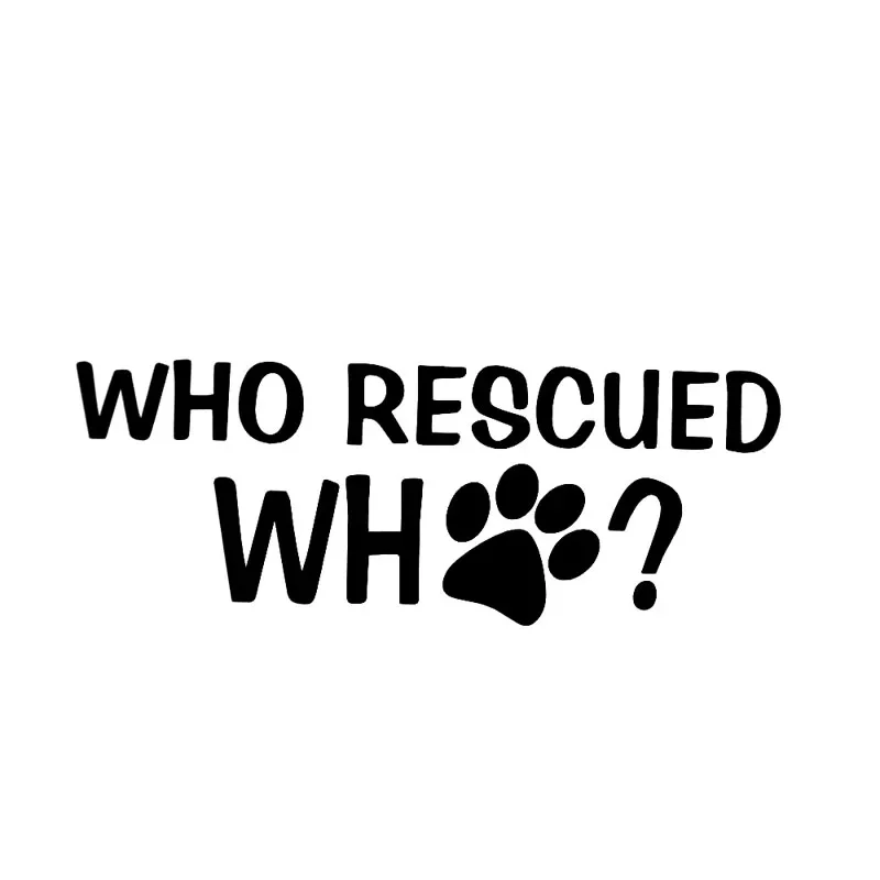 Interesting Who Saved The WHO PVC Car Decoration Accessories Stickers Creative Waterproof Sunscreen Black/white,15cm*6cm