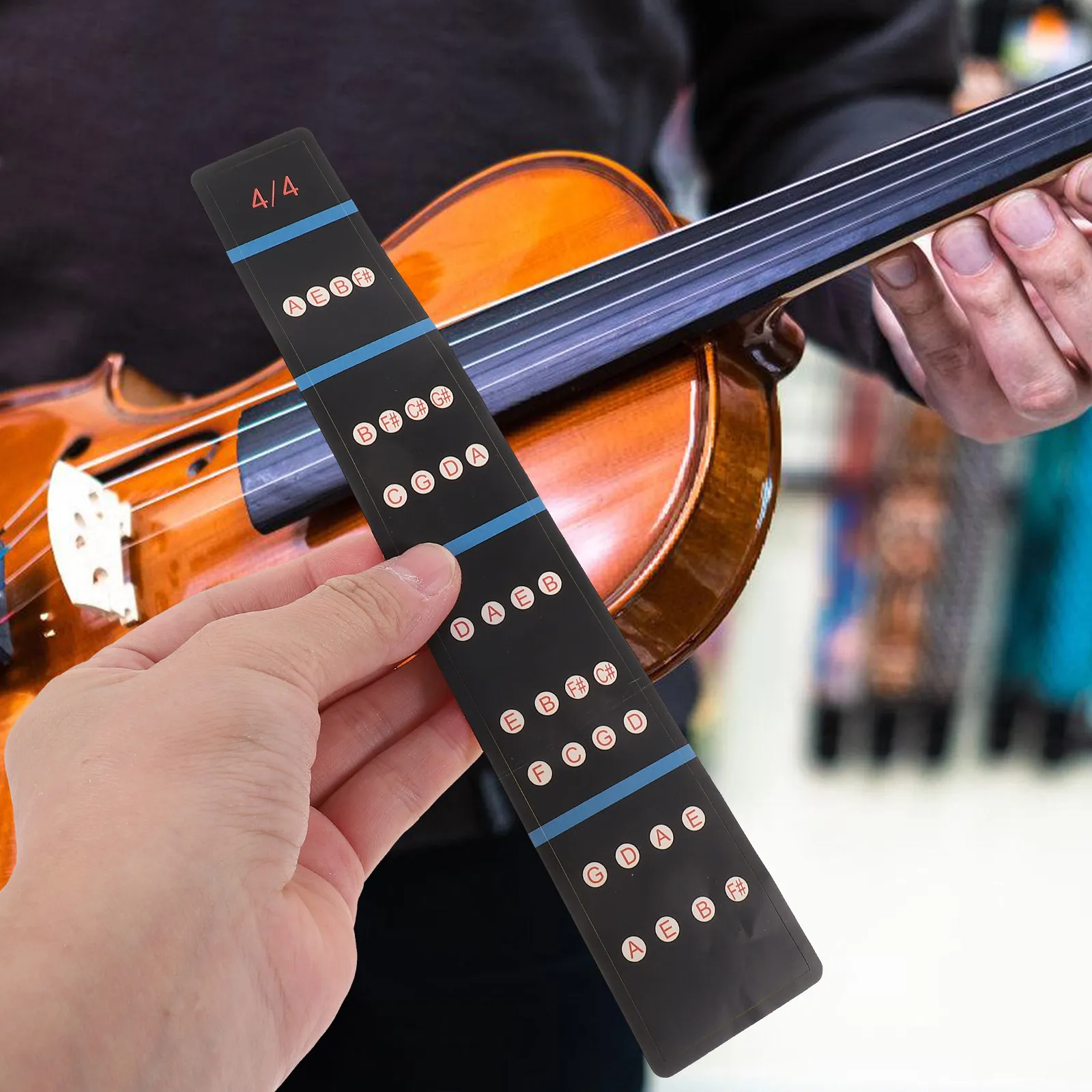 1Sheet Violin Note Map Sticker Self-Adhesive Fretboard Decal for 4 4 Violin Beginner Professional Use Fretboard Stickers