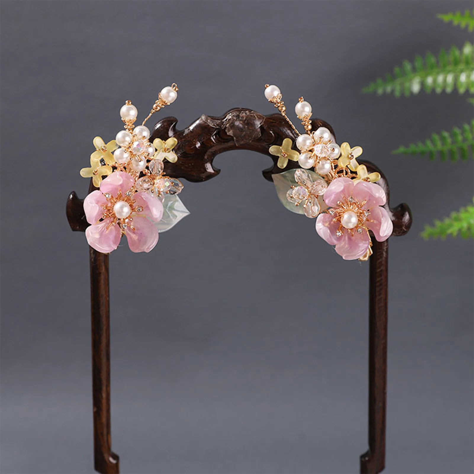 

2pcs Chinese Style Flower Hair Clips Hairpin Woman Hair Clip Daily Wear Gifts Traditional Floral Design Hairstyle Accessory