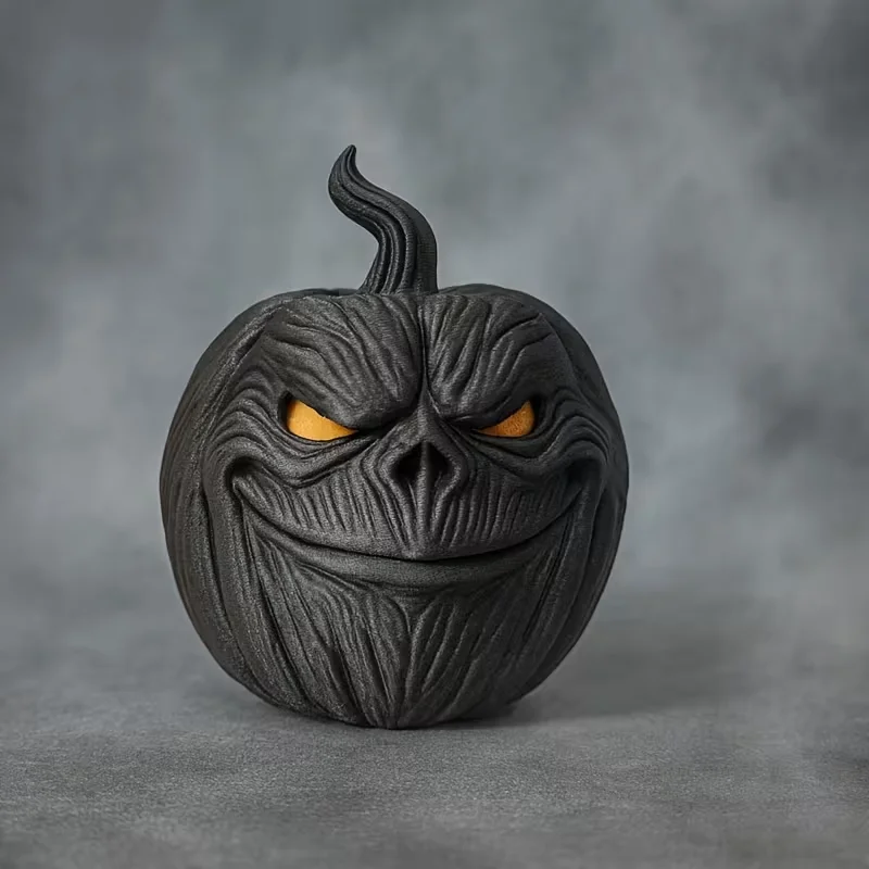 Dunkle Kürbis-Tischdekoration, geeignet für Weihnachts- und Halloween-Dekoration. – Detail 4