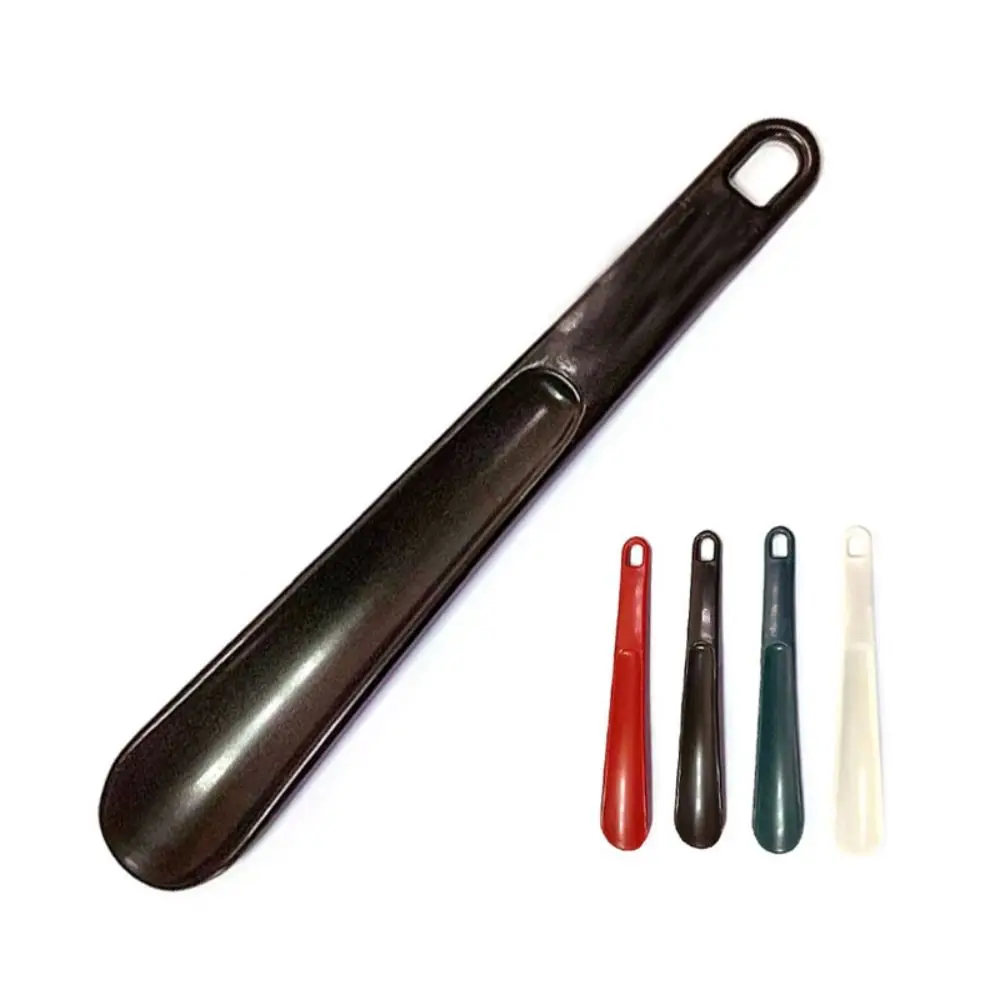 New Plastic Shoe Horns Spoon Shape Portable Shoe Threading Short Handle Shoe Puller