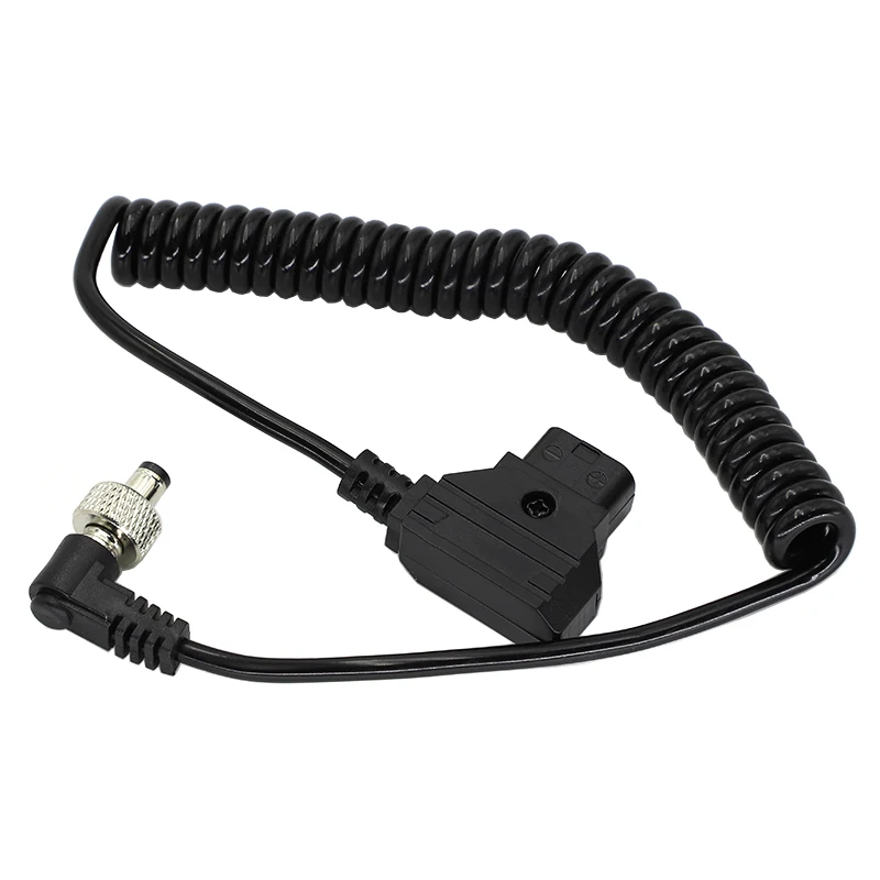 D-Tap Male to DC 5.5x2.5mm with Lock Power Cable Right Angle DC Monitor Supply Cable For DSLR V-Mount Anton Spring Power Wire