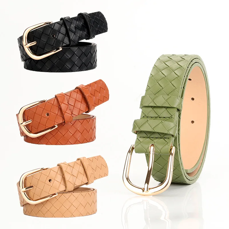 Ceinture à boucle ardillon en alliage pour femme, tendance de la mode, polyvalente, sélection de couleurs, personnalisée, assortie, nouvelle tendance