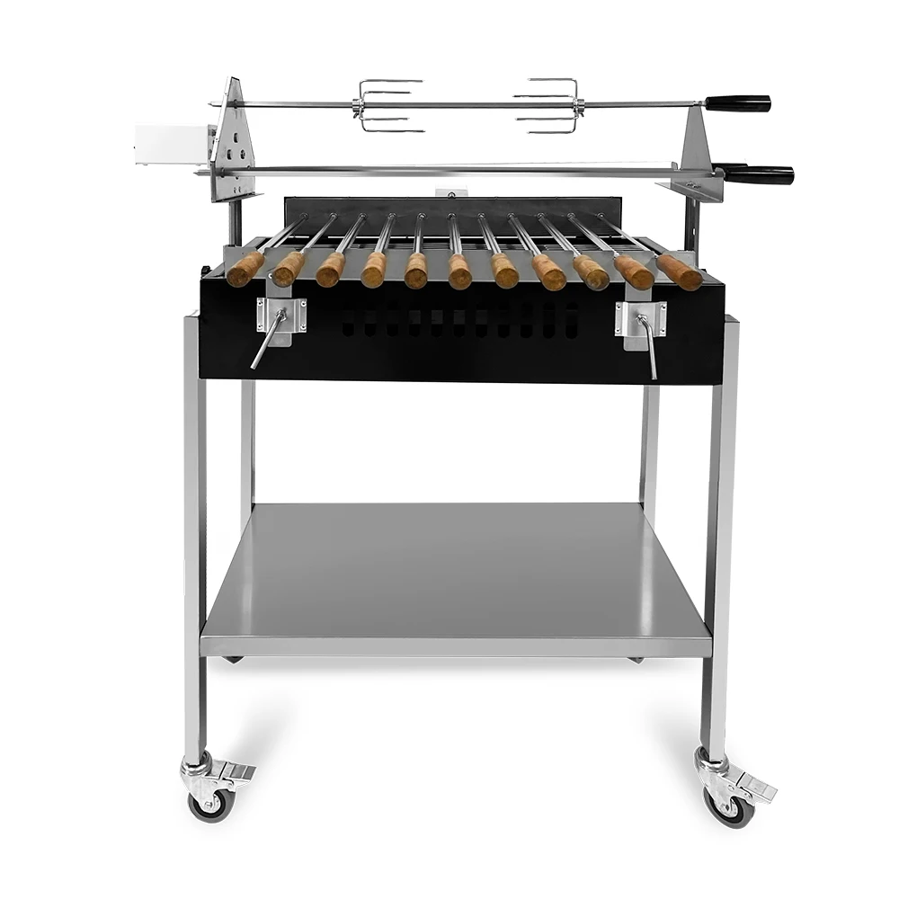 

Brazilian Barbecue Rotating Shish Kebab Charcoal Grill