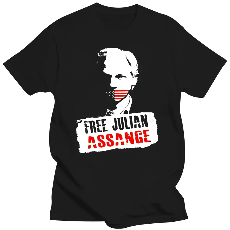 Yeni ücretsiz Julian Assange erkek T shirt boyutu  men clothing heavyweight  Sweatshirt New Arrival Round Neck Cartoon.