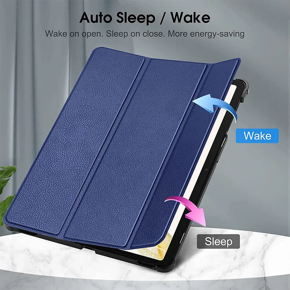 For Samsung Galaxy Tab S9 S8 S7 Plus S7 FE SM-T970 12.4 inch Magnetic Trifold Stand Cover Funda for galaxy Tab S6 Lite 10.4 Case