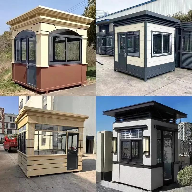 Custom Outdoor Prefabricated Heavy Duty Security Kiosk for Residential Community Concierge
